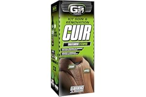 GS27 - Kit Soin et Rénovation Cuir - Entretien Cuir Voiture - 1 Lait + 1 Cire + 1 Microfibre