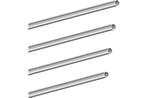 LAVMHAB Tubo in acciaio inossidabile 304, diametro esterno 8 mm x spessore 0,5 mm, lunghezza 300 mm, tubi rotondi in acciaio inossidabile senza saldatura (4 pezzi)