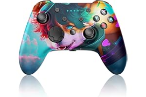 PowerLead Switch Controller - Wireless Pro Controller for Switch OLED/Switch Lite/PC, Fox Game Controller with Motion Support, Dual Vibration, Gyro Axis, Wake Up Function, and Adjustable Turbo