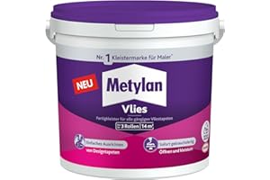 Metylan Vlies Fertigkleister, feuchtigkeitsbeständiger Tapetenkleister für Vliestapeten, Kleister zum einfachen Tapezieren, 1x3kg