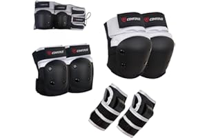 COMFORCE Knieschützer Ellenbogenschützer Handgelenkschützer 6 in 1 Schutzausrüstung, Rollschuhschützer, Knieschützer Ellenbogenschützer Handgelenkschützer für Reiten, Skaten