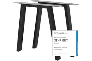 ‎METALOPRO MetaloPro Set of 2 Table Legs, Metal, Black, 72 cm, Table Runners, Dining Table Legs, Heavy Duty Table Frame, Table Base, Furniture Feet, Table Feet, Coffee Table, Dining Table, Living Room Table Desk