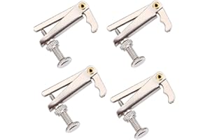 Tomotato Violin Fine Tuner, Metal Violin Fine Tuner for Precise Tuning, 4/4 & 3/4 Violin Accessories, Silver, for Acoustic Violin Music Instrument Replacement Parts