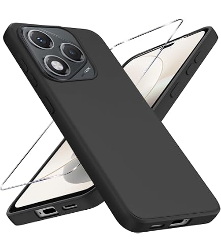 Cover + 2Pcs Vetro Compatibilità con OPPO A40 OPPO A40M Cover Nero