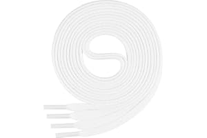 Di Ficchiano Lacets de qualité plats - environ 7,0 mm de large - en 100% coton, indéchirable, 16 couleurs, longueur de 45 à 200 cm