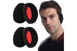 NJCXOLA 2 paia di Paraorecchie Donna, Paraorecchie Uomo, Copri Orecchie Invernale, Scaldaorecchie Foderato in Pile, Protezione dal Vento/Freddo, avvolgono Completamente l'orecchio (L)