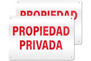YIKIADA Placa Propiedad Privada 30 CM X 20 CM - Señal para NO Entrar La Zona privada Material de Aluminio - 2 Piezas