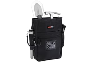 WISEPRO Metal Detection trova marsupio, marsupio portatile con tasche e fondina, Drop Pouch per PinPointer, Nero