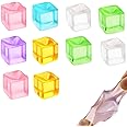 10 Pcs Jelly Cube Fidget Toy, Squeeze Fidget Toys, Stress Cube Stress-Relieving Little Toys for Boys and Girls Gift Party School (Purple Blue Orange Green Pink Transparent White)