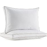 Deodar Set of 2 Feather Pillows 46 x 66 cm, Cotton Cover | Breathable, hypoallergenic and washable, Oeko-Tex and RDS certifie
