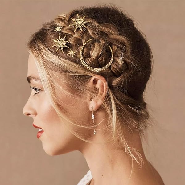 Boho Stern Haarspangen - Silberne Hohl Stern Clips Für Frauen & Mädchen