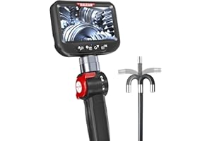 Ralcam Endoskopkamera mit Licht Endoscope Camera - Endoskop 6,2mm Inspektionskamera 4,3" HD 720P Rohrkamera, Kameras mit 6 LED, IP67 Wasserdicht 2m Flexible Kanalkamera Teleskopkamera Kfz Werkzeug