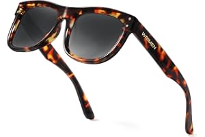 Wrimen Polarisiert-Sonnenbrille-Herren-Damen-Sonnenbrillen-UV400 Unisex Schwarz Polarisierte Brille Metallrahmen Retro Klassisch für Angeln Trekking Radfahren