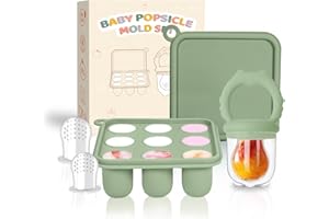 ZUFIO Grignoteuse bébé Mignon- Tetine grignoteuse bébé 4M+ moule à glace au lait maternel - Mangeoire à fruits pour bébé-Idéal pour Lait Maternel, en Poudre, Fruits et Légumes - Lavable au Lave