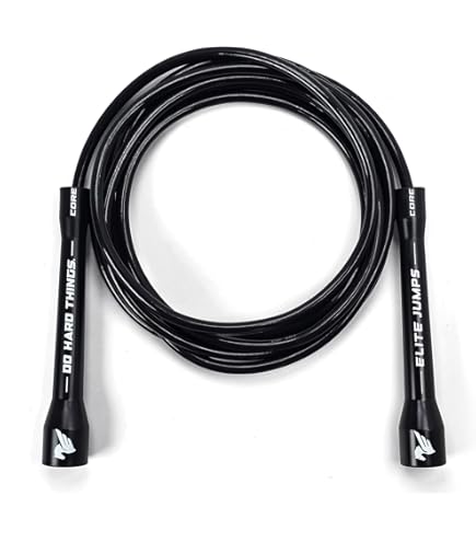 Elite Srs - Cuerda De Saltar Para Adultos Para Fitness, Cue. Color Do Hard Things Negro