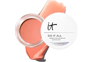 IT COSMETICS, Blush Crème + Bronzer 2 en 1 Confidence In A Sun Blush, Effet Bonne Mine, Autobronzant, Teint Glowy, À l'Acide Hyaluronique, Tous Types de Peau