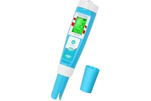 Chlorine Tester, YINMIK Pool pH Free Chlorine Meter, pH Salt Tester for Saltwater Pool and Aquarium, 7 in 1 pH Chlorine ORP Salinity EC TDS Temp Tester, Digital pH and Chlorine Tester for Hot Tub, SPA