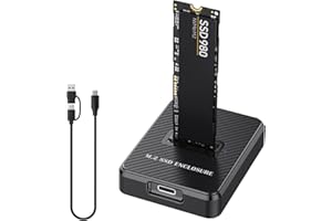 LUIRSAY M.2 NVMe & SATA SSD Docking Station USB 3.1 Gen2,10 Gbps NVMe Adapter USB für M-Key/B+M Key, NVMe Dock und SATA Adapter, Hochgeschwindigkeits USB NVMe Dock für 2230/2242/2260/2280 SSD
