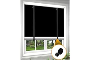 AICOYA Estor Opaco Sin Taladrar 240x140cm, Tela Opaca Oscurecedora con Ventosa 12, 16 Hook Y Loop, Presilla Reutilizables, 3m Hook Y Loop, Cortado A Medida, PortáTil De Viaje Temporal Permanente