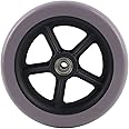 Garosa Wheelchair Front Wheels, 6 Inch Front Caster Disabled Anti-Slip Rubber Wheels Wheel Replacement for Wheelchairs, Rollators, Walkers,Trolley