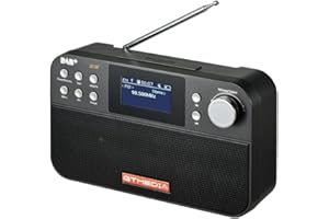 GTMEDIA Z3 Dab+ Radio Digital, Radio Recargable portátil actualizable, Compatible con Reloj/Alarma/Temporizador de Apagado, Bluetooth y Pantalla de Nombre de estación FM RDS, 2,4 Pulgadas