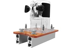 PenRux Holzfräserbasis, 2-in-1-Multifunktions-Aluminiumlegierung, Kompakte Holzpalmenfräserbasis für 65-mm-Trimmmaschine, Holzbearbeitungsfräser-Schlitzhalterung für Holz