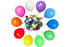 HYKJNBW Rainbow Balloons 50 pack 12 inch Multicoloured Latex Balloons Assorted Rainbow Balloons Birthday Balloons for Birthday Party Wedding Baby Shower