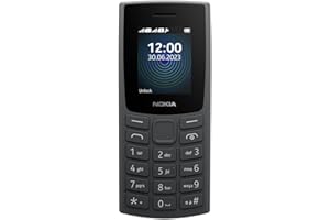 Nokia 110 Feature Phone mit integriertem MP3-Player, rückwärtiger Kamera, langlebigem Akku und Diktiergerät - Charcoal