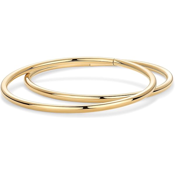 PAVOI 14K Gold Plated Chunky Cuff Bracelet - Waterproof Statement Bangle For Women