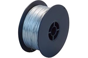 GOEBEL® - 1 x PVC-Spule Draht Edelstahldraht V2A - A2 - AISI 304 Ø1,0mm - 1kg - ca.162 Meter - Basteldraht Flechtdraht Spanndraht Bindedraht Stahldraht Deko-Draht