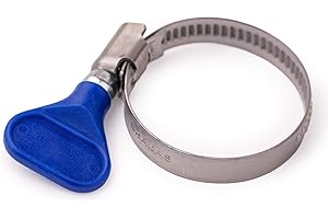 BFG Morsetto per Tubi in Acciaio Inox, Misura 20-32 mm - Morsetto a Farfalla Regolabile per Accoppiamenti Sicuri - Ideale per Fissare Saldamente i Tubi da Giardino