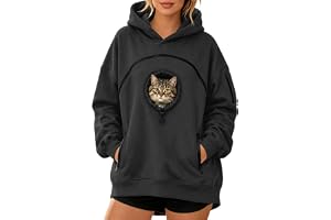 Dam husdjursväska huvtröja med katt bär väska & handväskor för dagligt bruk hund sweatshirt män