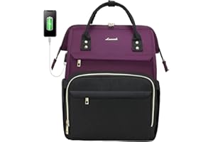 LOVEVOOK Plecak Dla Kobiet Plecak Na Laptopa 15,6/17 Cala, Plecak Szkolny Z Portem Usb, Torba Podróżna Z Zatwierdzeniem Lotu, Elegancki Plecak Do Pracy W Podróży Business Uni Leisure