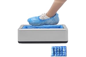 AZNEVER Schuhüberzieher Maschine, Schuhüberzugsmaschine, Tragbares Automatisches Schuhüberzugsmaschinen-Set Mit 100 Schuhüberzügen - Wasserdichter, Rutschfester Stiefelüberzug