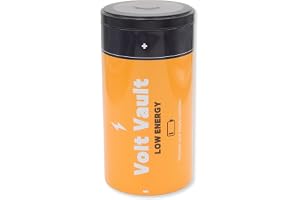 Winkee - Batterilåda Volt Vault I Battery Design Office Soptunna I Begagnade batterier Förvaringslåda I Metalllåda för gamla