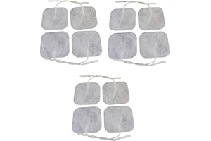 12 Square TENS electrodes White Pads compatible with TPN Neurotrac Tenscare Flexi Libra TENS machines by Healthcare world