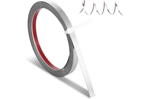Jaarssho Metallleiste Selbstklebend,Abziehen und Aufkleben, Flexible Metallband,1 cm Breit Silber Edelstahl Deckenleisten Spiegelstreifen,Heimdekoration,Hintergrundwanddekoration,Säuleneckdekoration