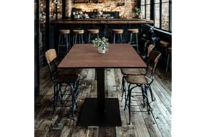 Generico TAVOLO BAR | BISTROT | RISTORANTE QUADRATO CON PIEDE CENTRALE 60/70/80 cm colori assortiti (CORTEN F287 EFFETTO RUGGINE - NERO, 60X60)