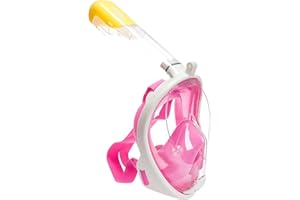 Flyboo Maschera da Snorkeling,Maschera Subacqueacon con Visuale Panoramica 180° Design Pieno Facciale e Compatibile con Videocamere Sportive Maschera per Immersioni per Adulti Bambini