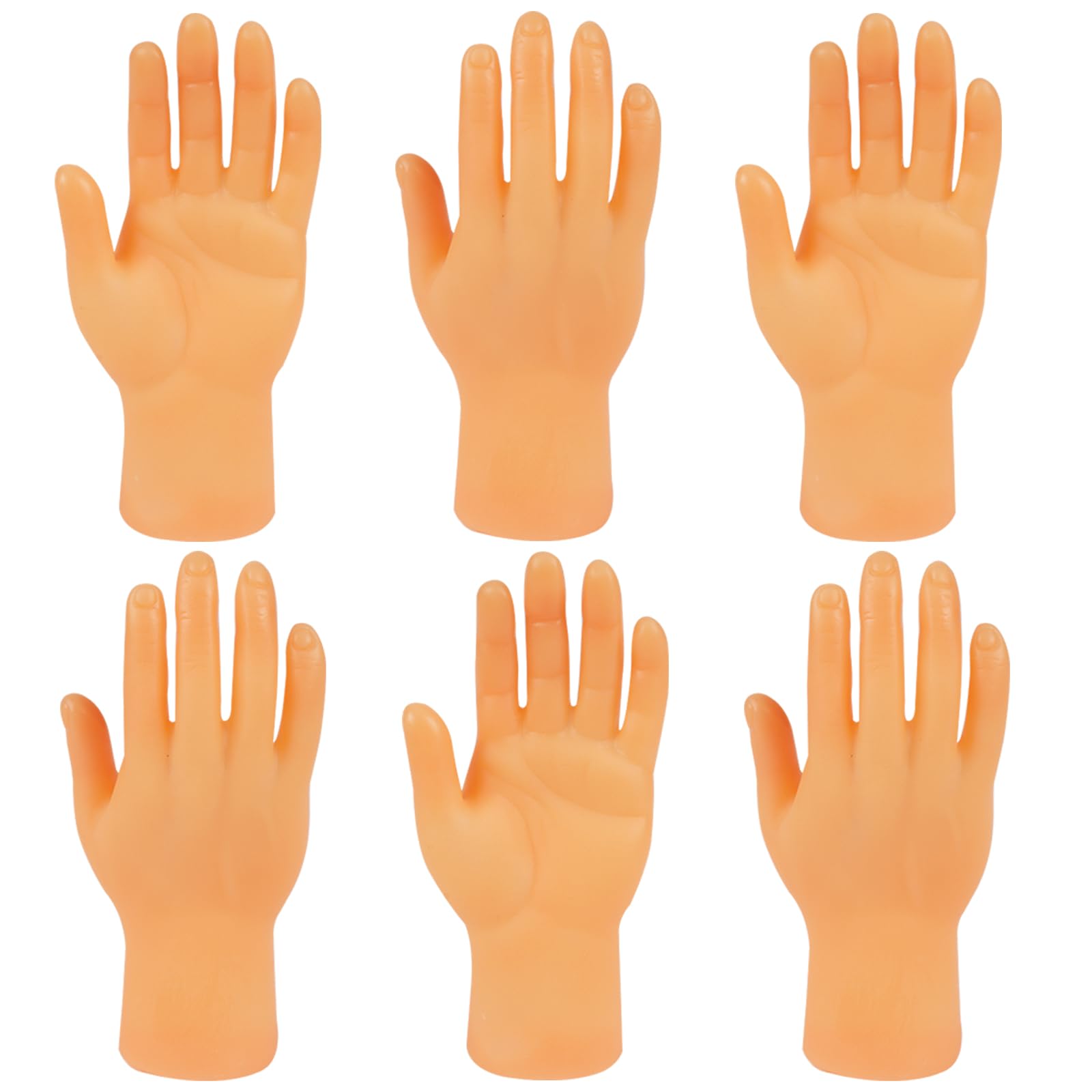 Aolso Tiny Hands Manos Diminutas Manitas, 6pcs Manos Pequeñas Goma Marionetas de Dedo, Dedo Juguetes Conjunto Divertida Juguete para niños Adultos - 1