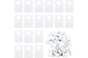 REEKNOKOL Lot de 200 onglets de suspension adhésifs transparents, étiquettes d'affichage au détail, onglets de suspension auto-adhésifs, onglets de suspension à trou rond pour articles (1,57" x 0,98")