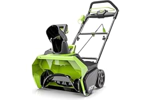 Greenworks GD40ST Souffleuse à Neige Mono-Étagée Sans Fil Moteur Sans Balai, Trajectoire Déblaiement 51 cm, Profondeur 30 cm, 1900 tr/min, Rotation à 180° SANS Batterie Ni Chargeur 40V, Garantie 3 Ans