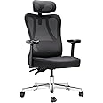 Hbada P3 Pro Ergonomic Office Chair with 2D Adjustable Lumbar Support, 3D Adjustable Headrest and Armrest, 135° Stepless Tilt Function, Black