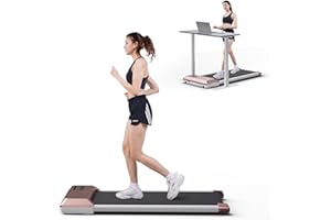 DeerRun Raceable Cinta de Correr 1845W, Cinta de Andar Escritorio en Casa MAX 134KG, Waling Pad Treadmill App Control Máquina de Correr 6km/h con Cursos de Ejercicios y Multijugador Carreras en Línea