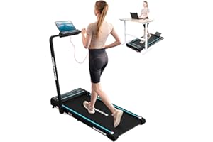 GEARSTONE Tapis Roulant con Braccioli, Tapis Roulant Elettrico Pieghevole, Fino a 12km/h, Blocco di sicurezza, Limite Massimo di Peso 120KG, Con telecomando e pannello di controllo