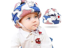 IEASEY 360°Anti-Kollision Baby Helm Kopfschutz Stoßfest Schutzhut Schutzhelm Säugling Kleinkind Kinder Kopfschutzkappe Schutzhut Baumwolle Hut Kopfschutzmütze Verstellbarer Kopfschutz, 6 bis 36 Monate Baby