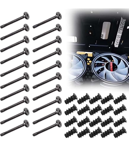 InLine Lüfterschrauben-Set Für 25-mm-Lüfter | 4x M3x30mm Schrauben Mit Muttern & Unterlegscheiben