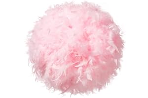 Waneway 50cm Feather Light Shade for Ceiling Pendant Light, Fluffy Lamp Shade Lampshade Lightshade for Table Lamp and Floor Lamp, Bedroom, Living Room, Wedding or Party Decor, ID 40cm, OD 50cm, Pink