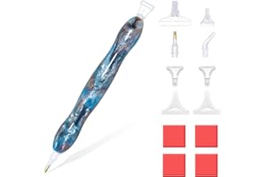 RECORDARME Resin Diamond Painting Pen,Diamond Painting Accessories Pen, Ergonomic Diamong Art Drill Pen with Diamond Painting Tools (Dove Grey)
