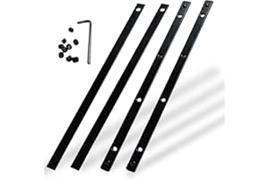 HAWMOW Guide Rail Connector Set P-20177 for Makita Track Saw Long Cuts， Also Compatible with Festool, Fit for DeWalt in Integrated Guide Rail T-Slots for Secure Cutting, 4 PCS, Black